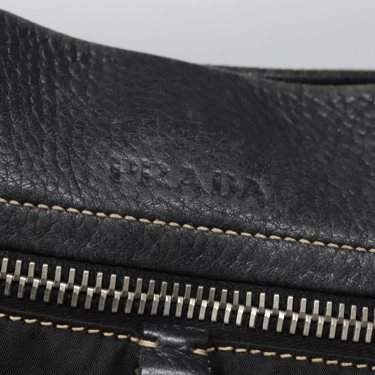 Prada Black Nylon and Leather Hobo Bag