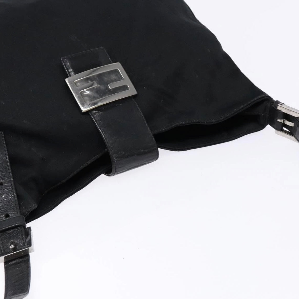 Fendi Black Rounded Baguette