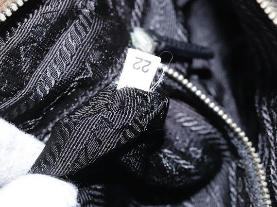 Prada Green Nylon and Leather Bowler Bag
