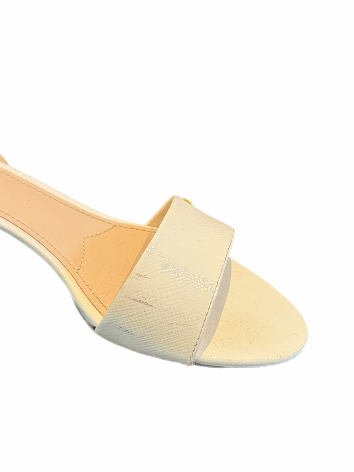 Prada White Sandal Heels