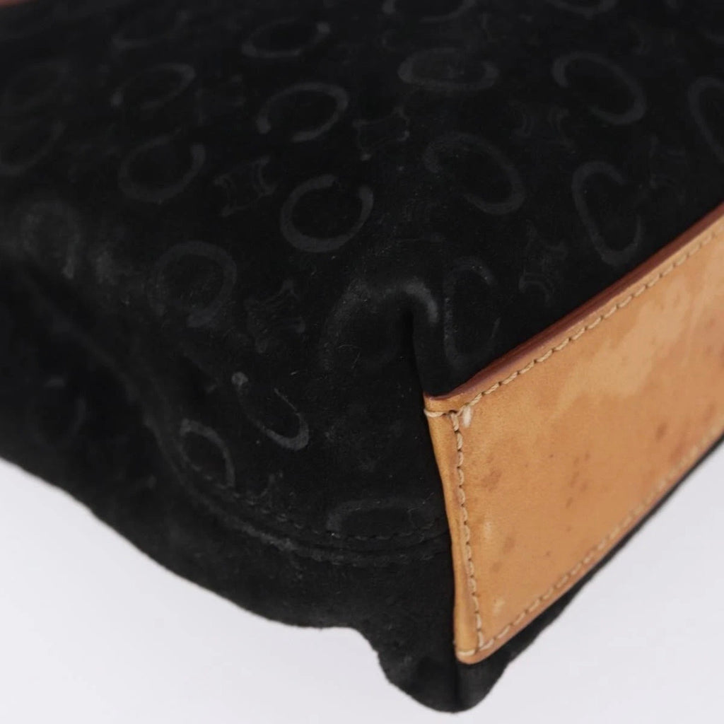 Celine Black Monogram Suede Handbag