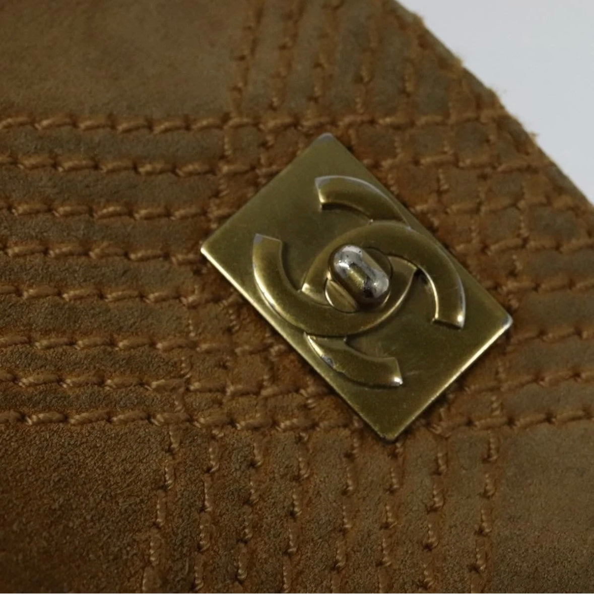 Chanel Tan Suede Tote