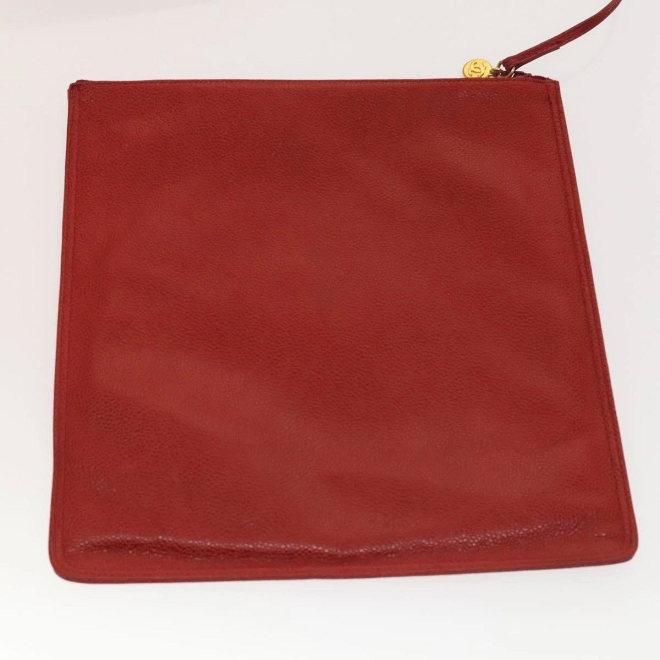 Chanel Red Leather Cutout Tote