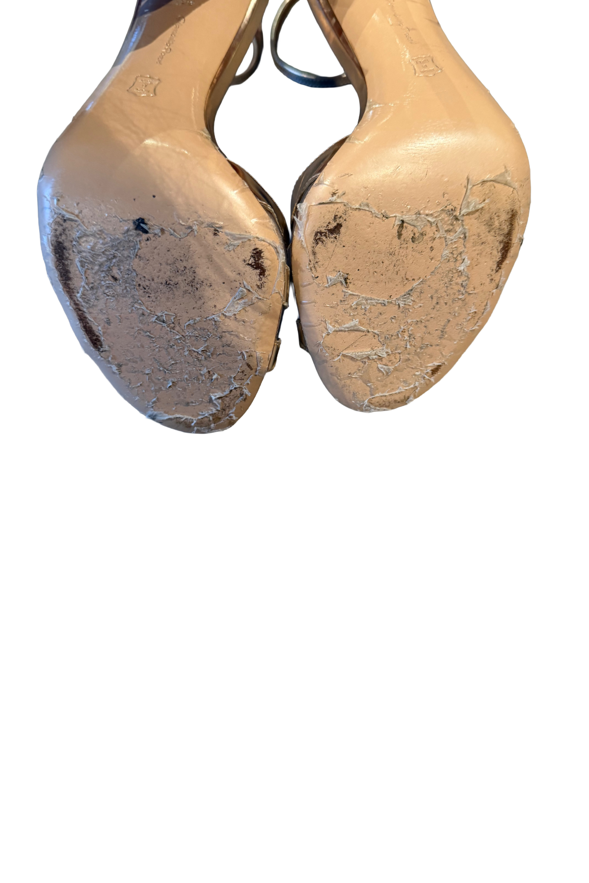 Gianvitto Rossi Gold Sandal Heels