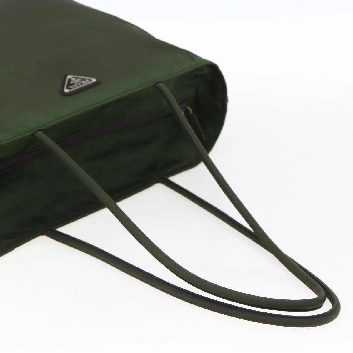 Prada Green Nylon Tote