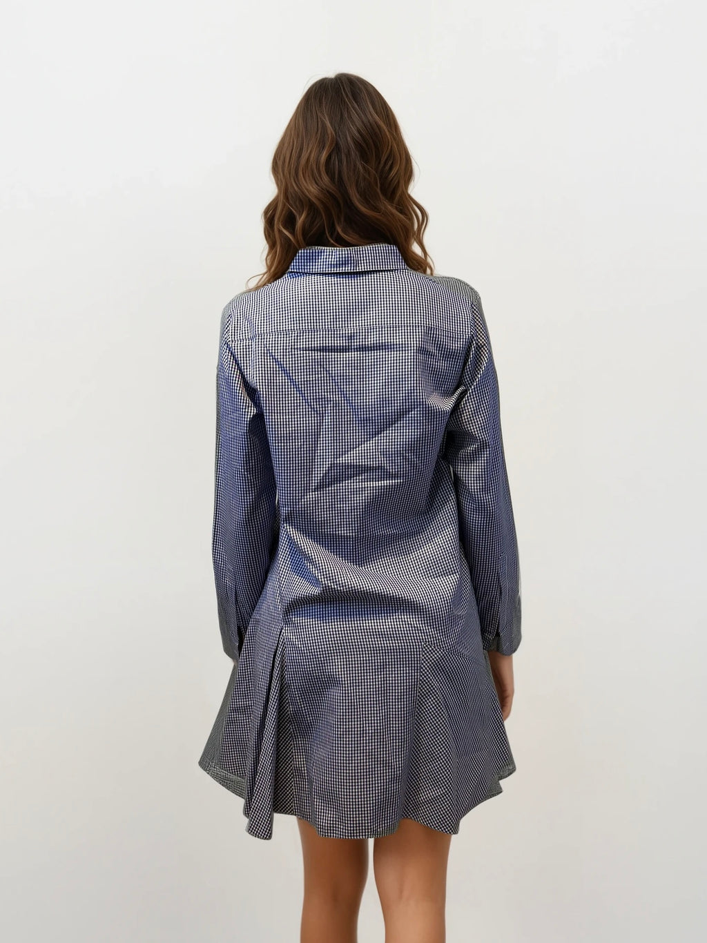 Dior Navy and White Checked Dress