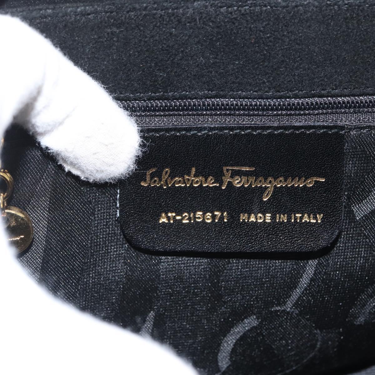 Ferragamo Black Suede Handbag
