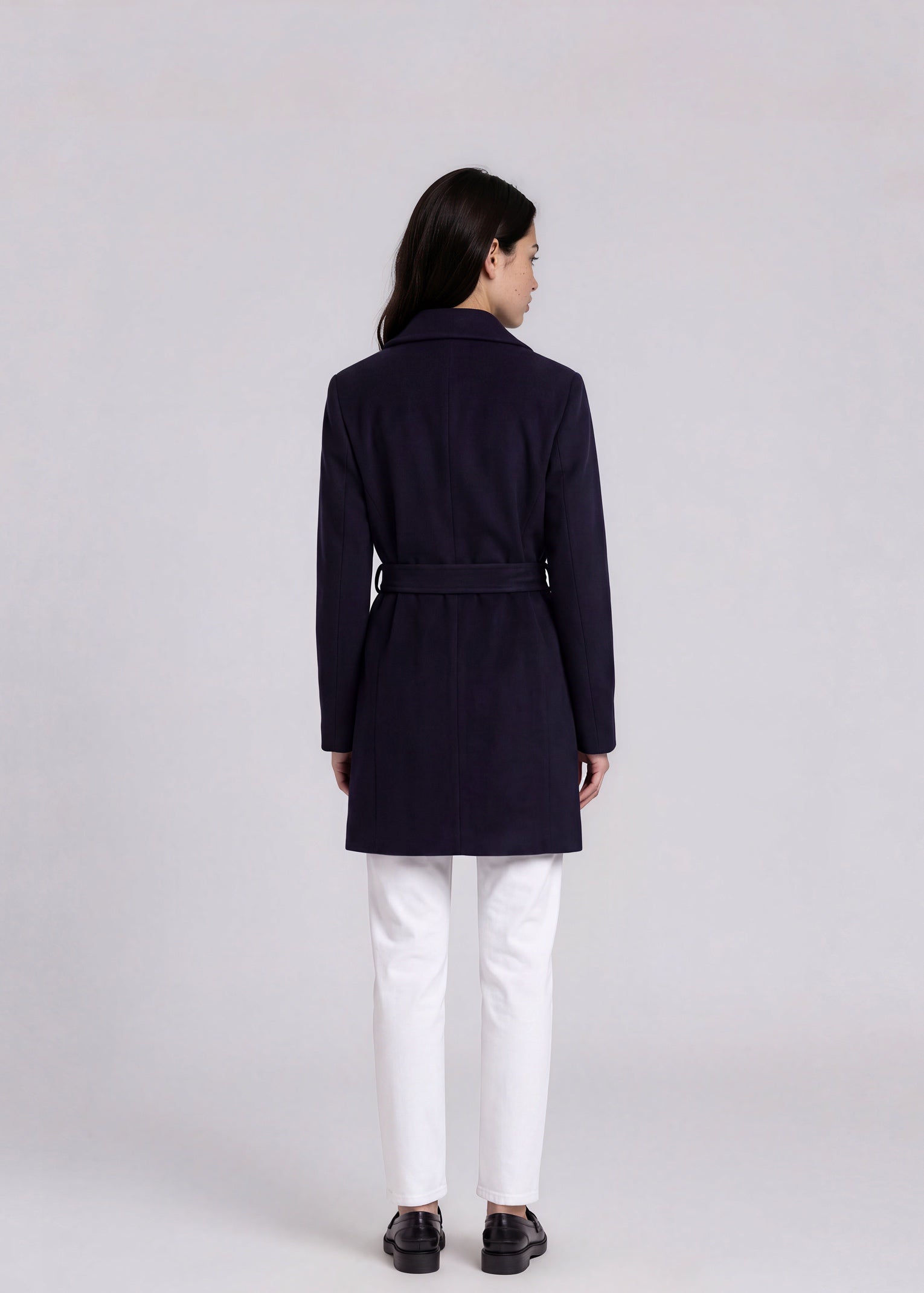 Jil Sander Navy Belted Coat