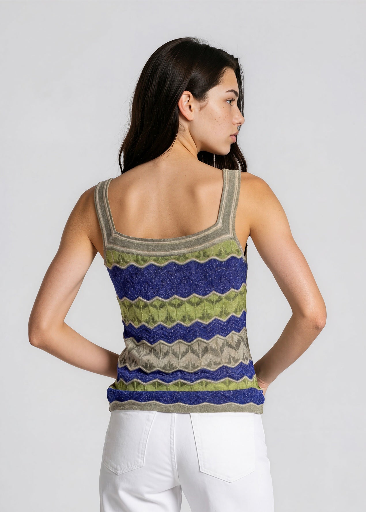 Missoni Metallic Blue and Green Tank
