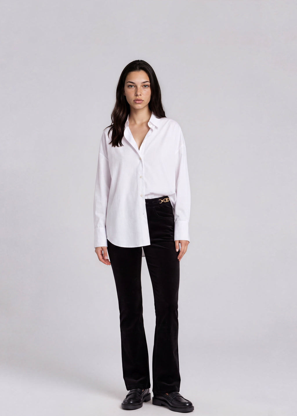 Celine Black Velvet and Gold Pants