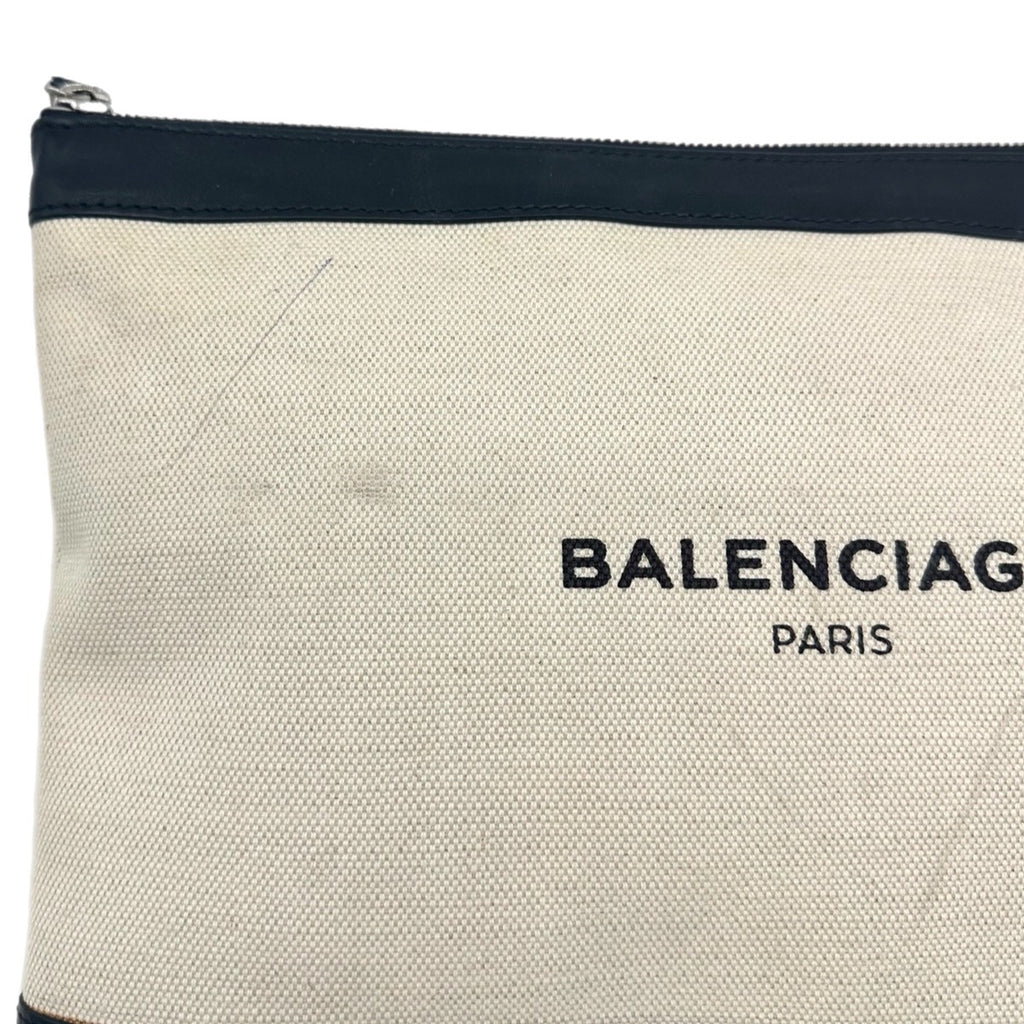 Balenciaga Canvas Logo Clutch