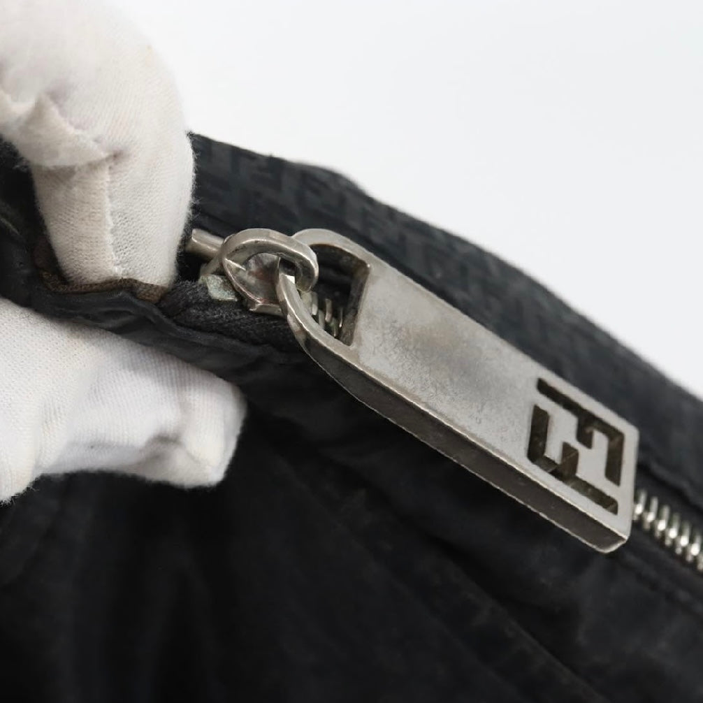 Fendi Black Monogram Crossbody Baguette
