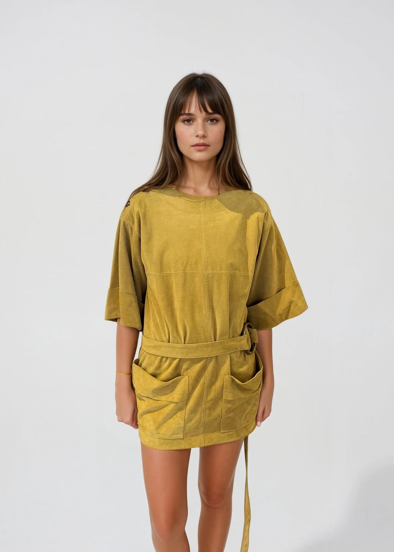 Chloe Tan Suede Mini Dress