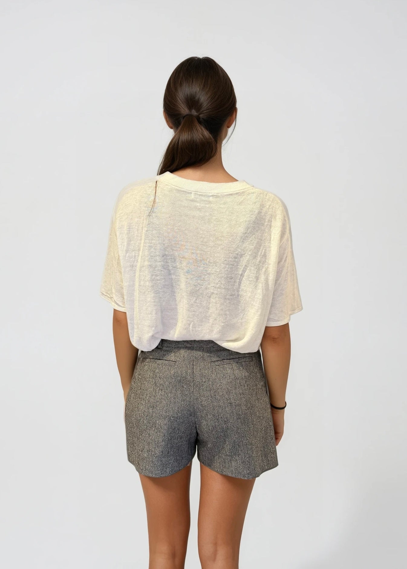 Chloe Grey Tweed Shorts