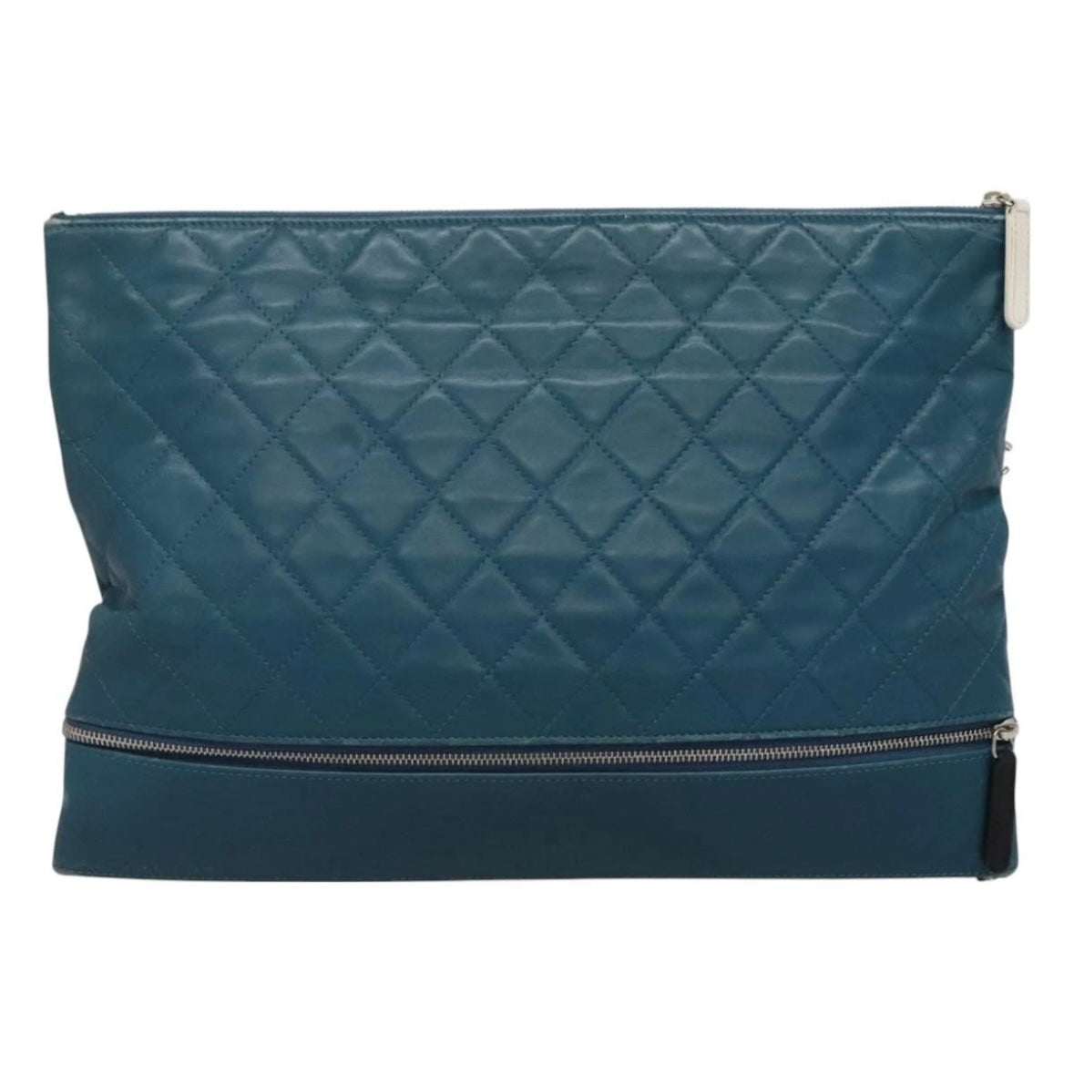Chanel Blue Leather Clutch