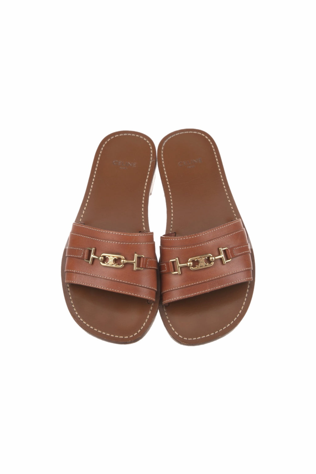 Celine Brown Triumph Slides
