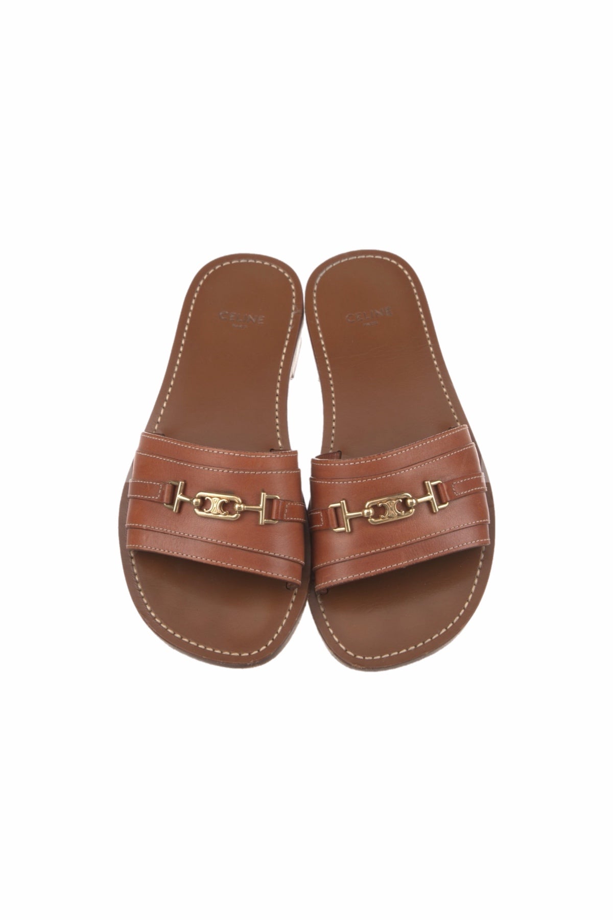 Celine Brown Triumph Slides