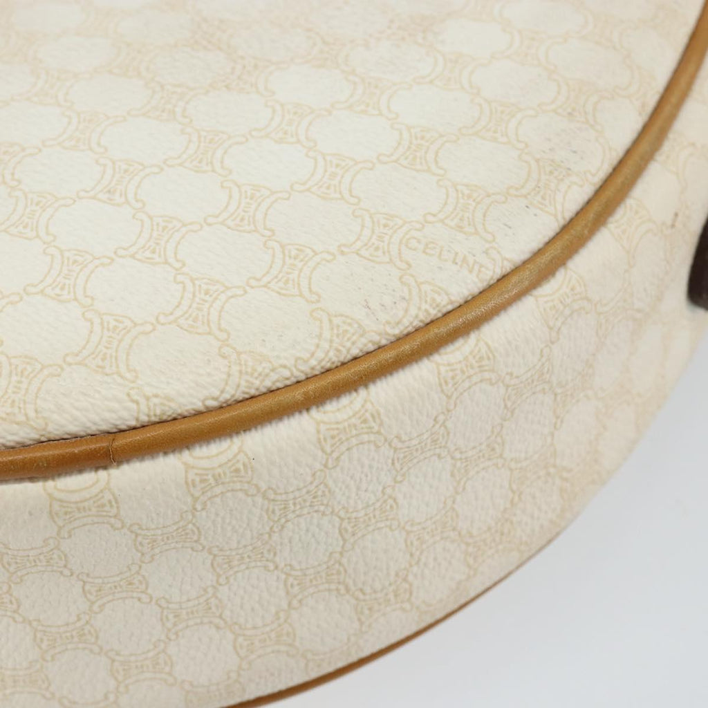 Celine White Macadam Heart Shoulder Bag