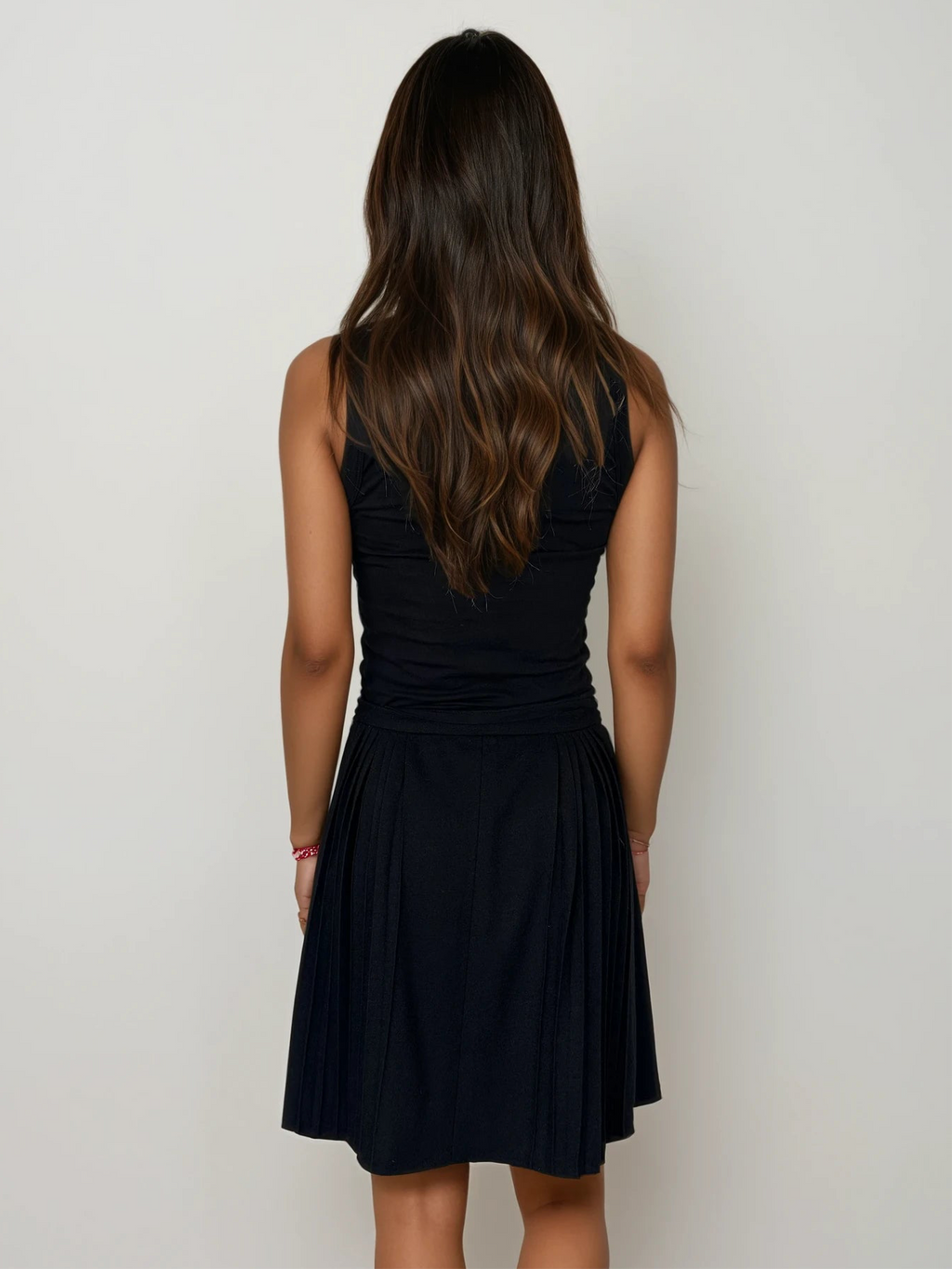 Chanel Pleated Black Skirt