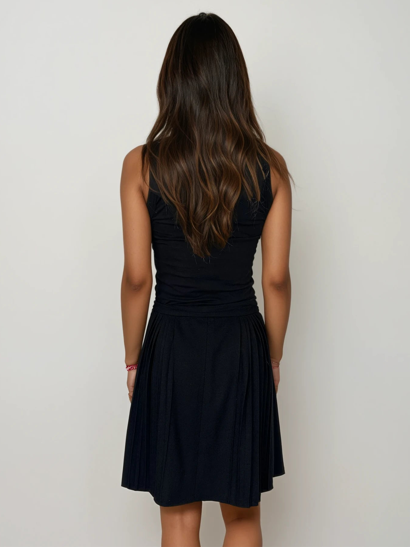 Chanel Pleated Black Skirt