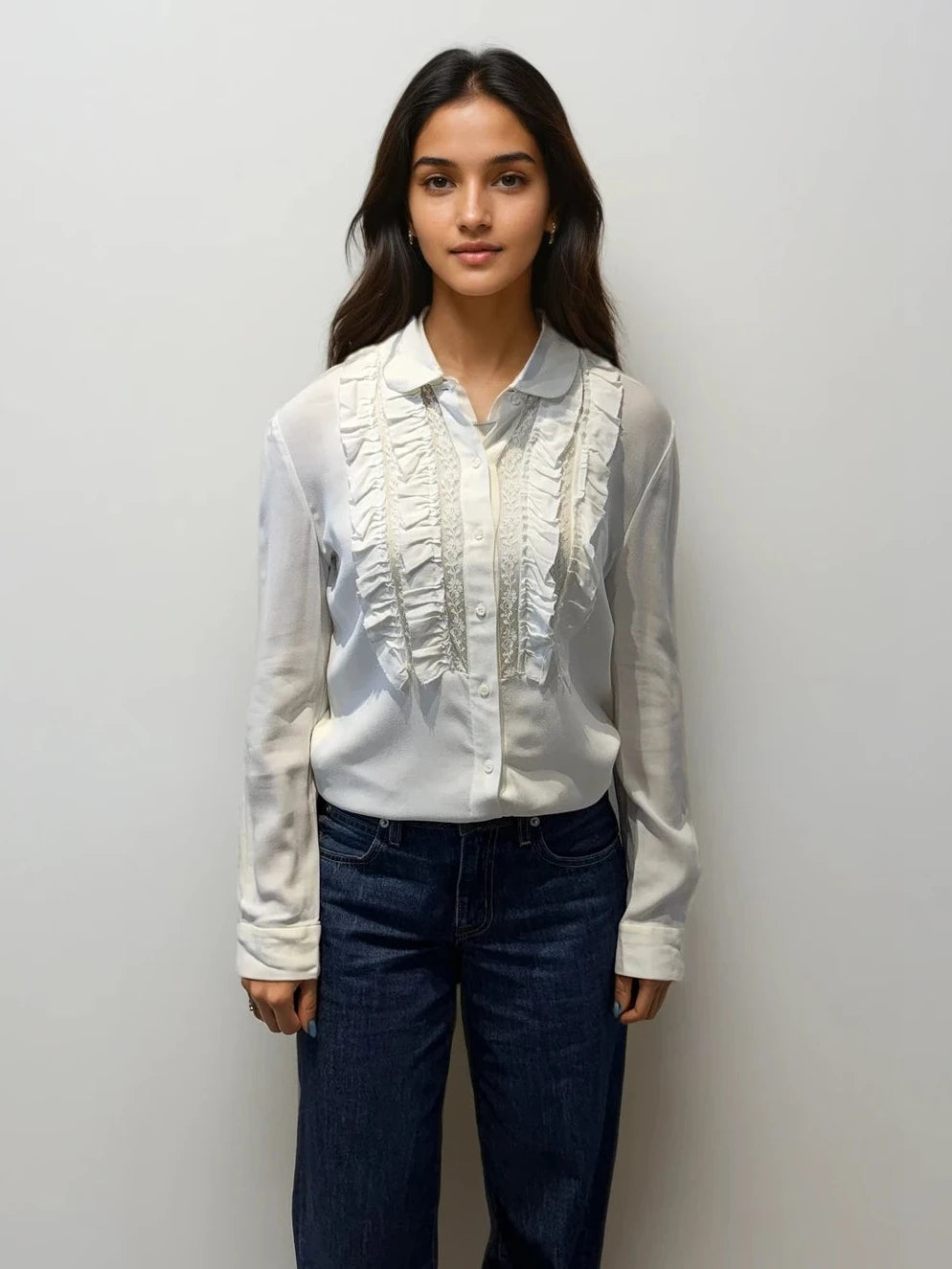 Miu Miu Ivory Lace Blouse