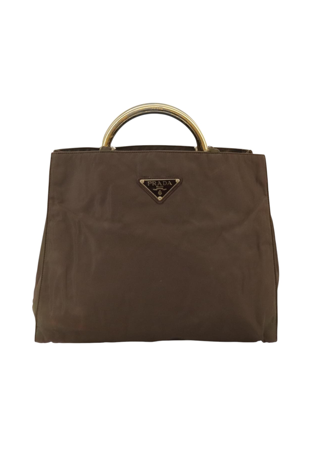 Prada Brown and Gold Handbag
