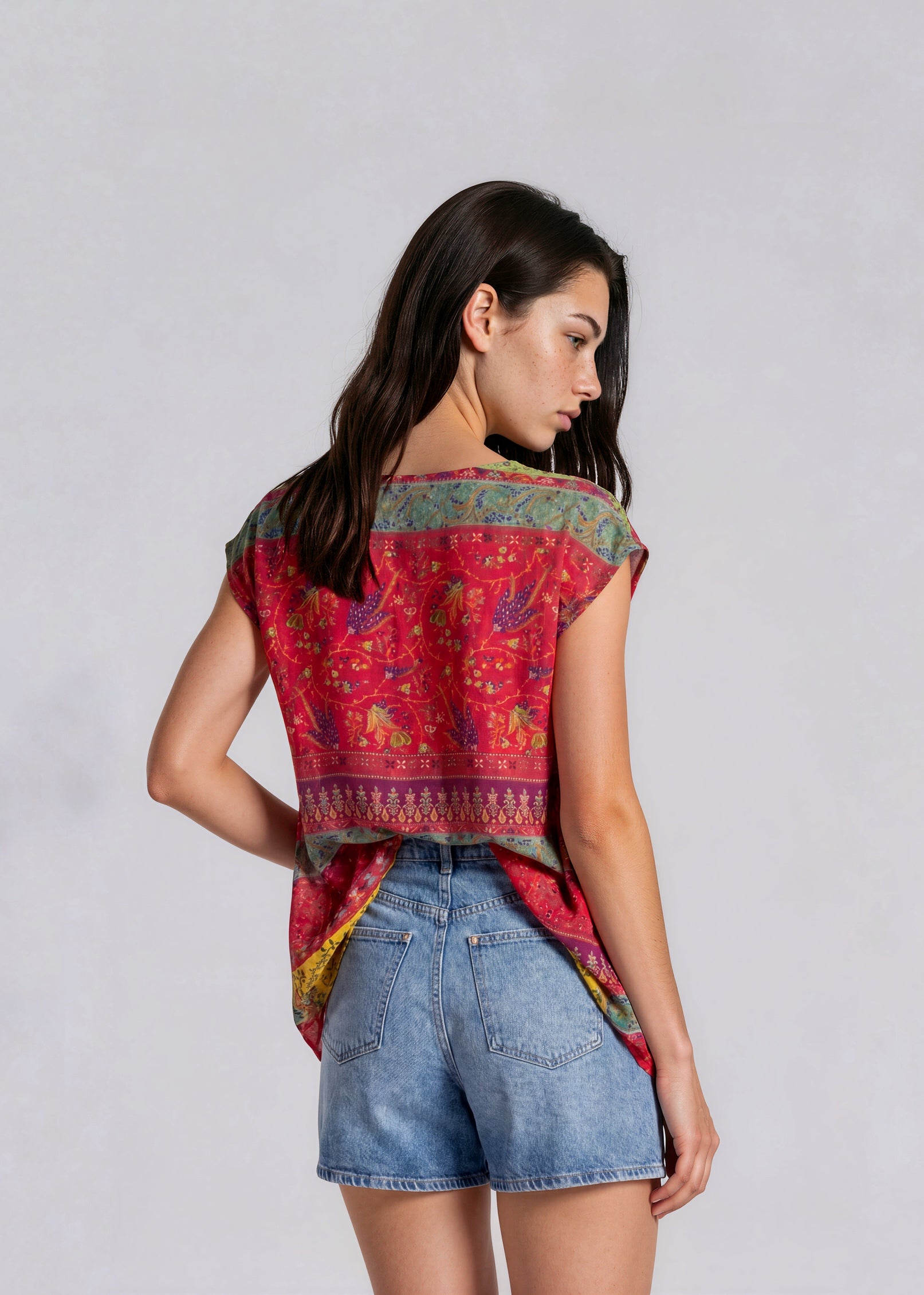 Etro Floral Printed Tie Blouse