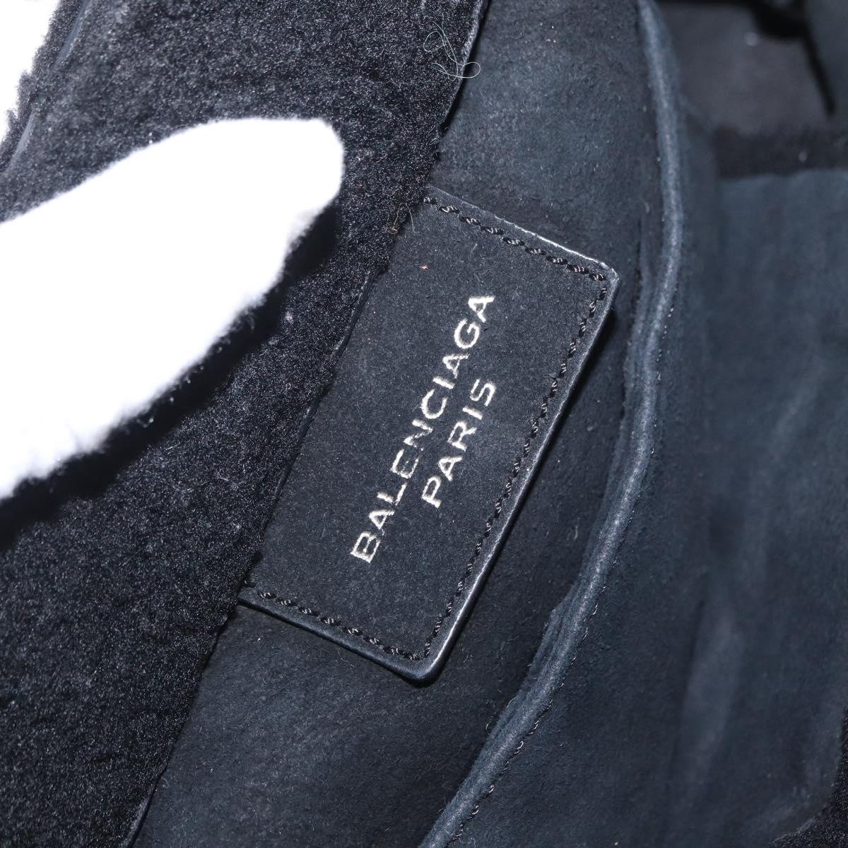 Balenciaga Black Shearling City Bag