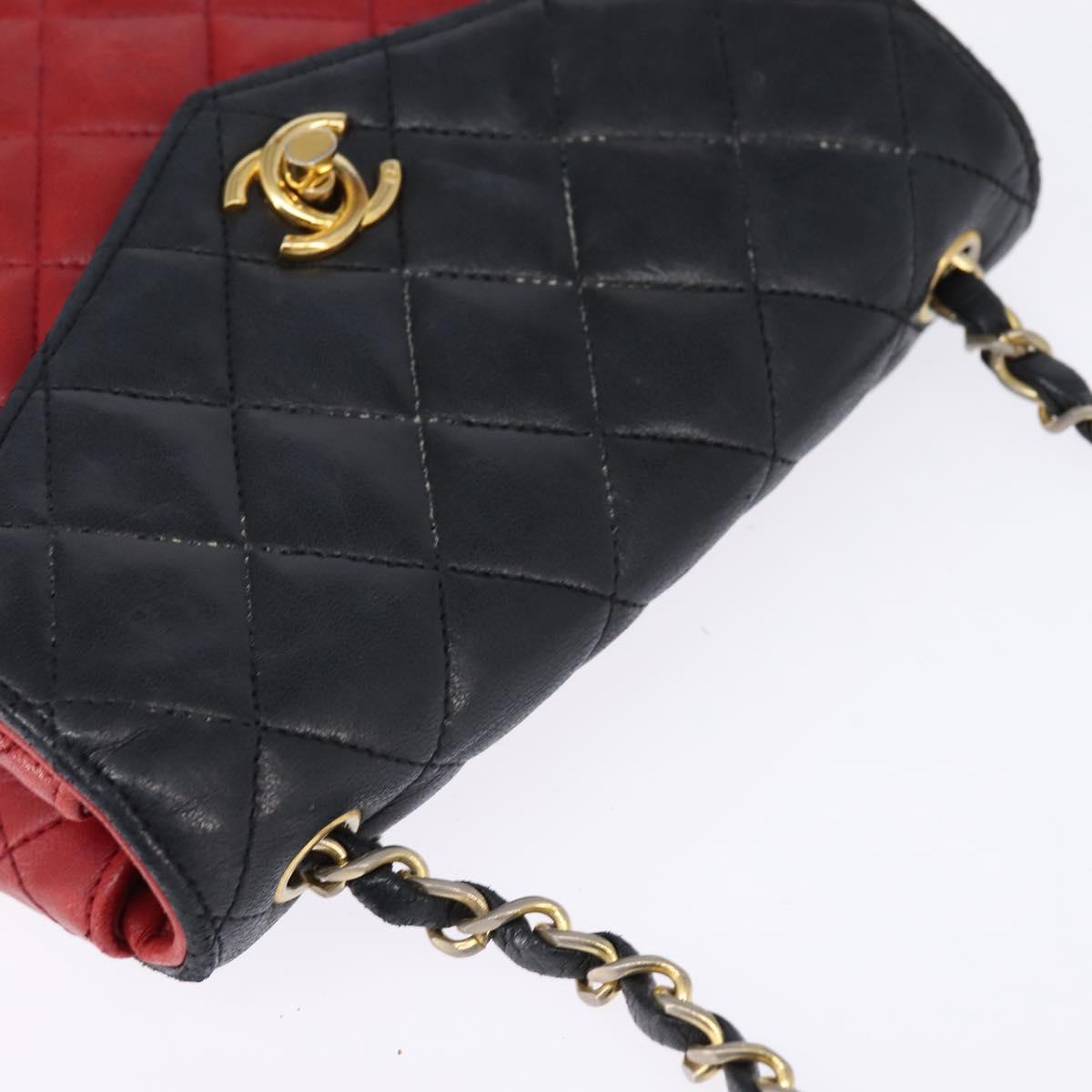 Chanel red and navy crossbody