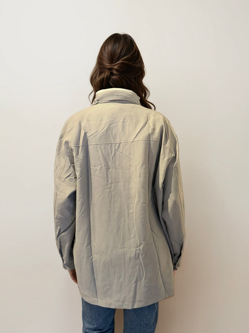 YSL Khaki Reversible Bomber with Hidden Hood