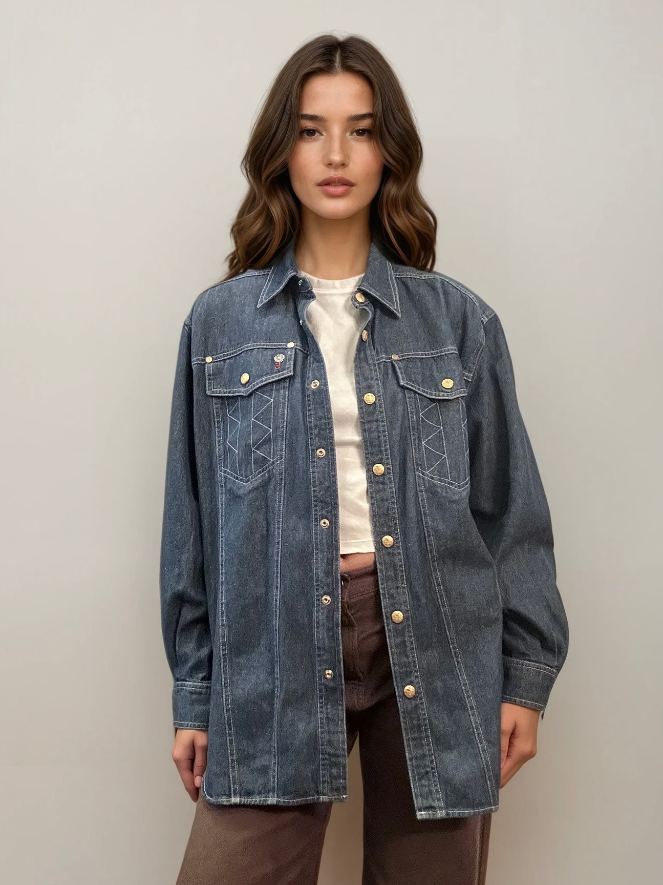 Escada Denim Button Down
