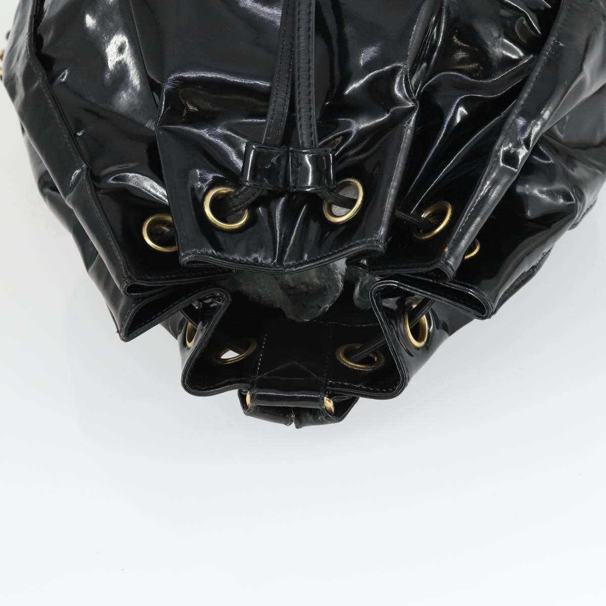 Chanel Black Patent Backpack