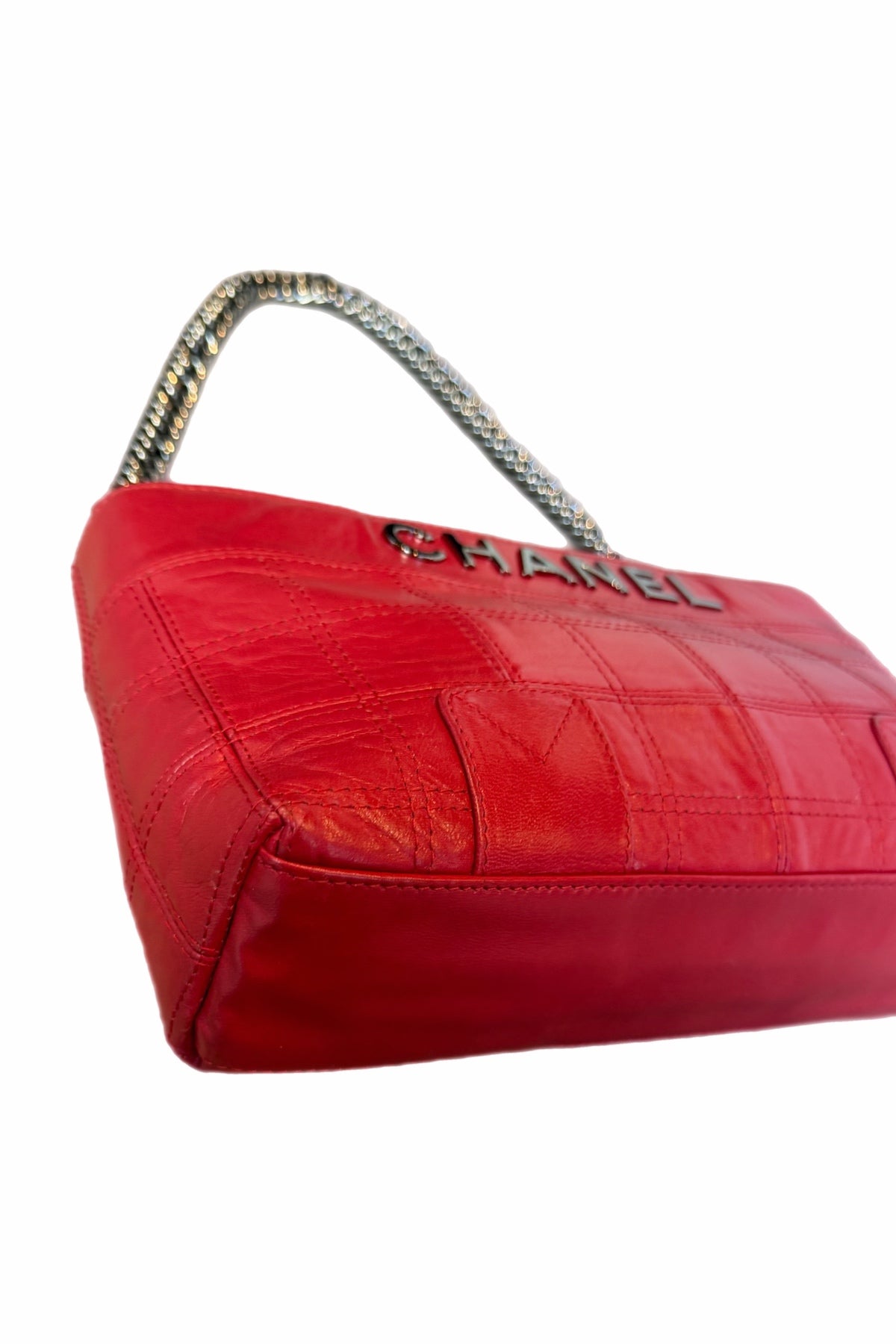 Chanel Red Leather Handbag