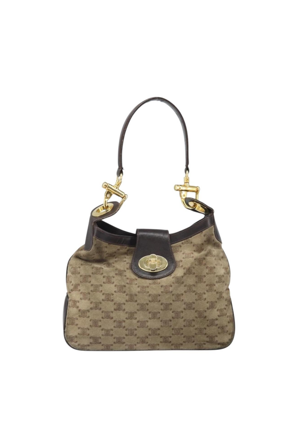 Celine Brown Suede Shoulder Bag