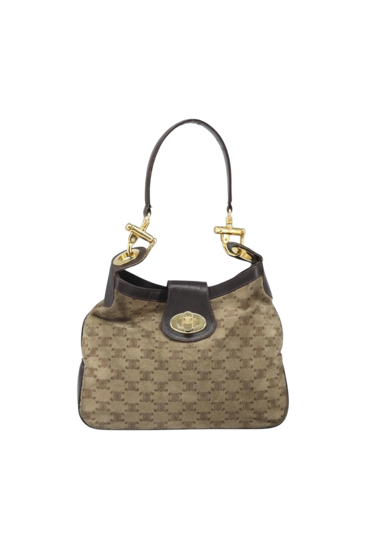 Celine Brown Suede Shoulder Bag