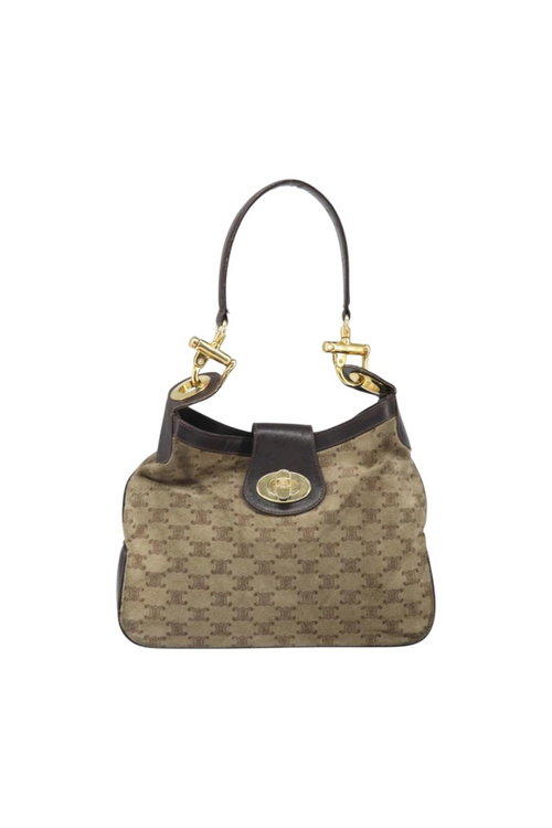 Celine Brown Suede Shoulder Bag