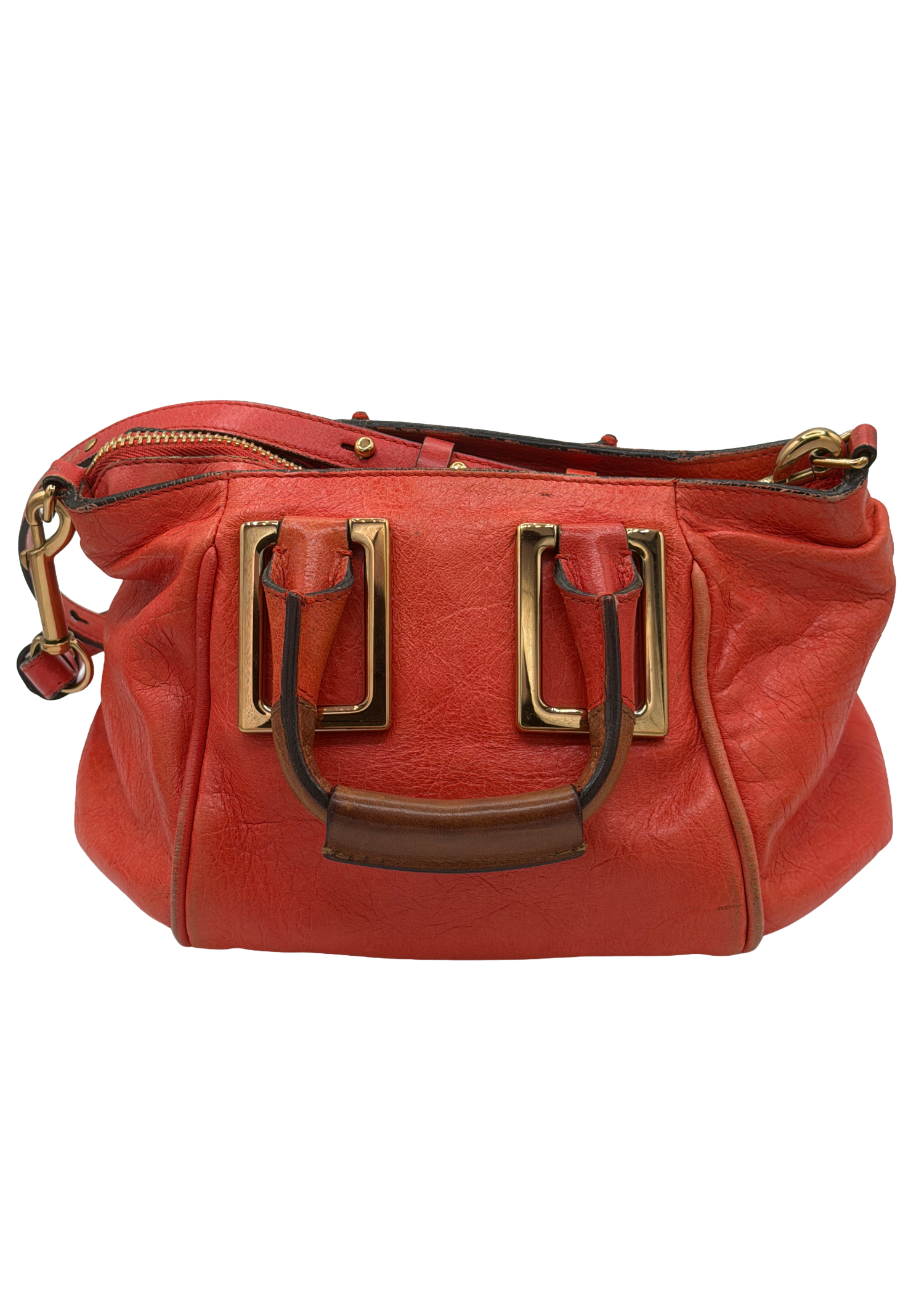 Chloe Orange Leather Handbag