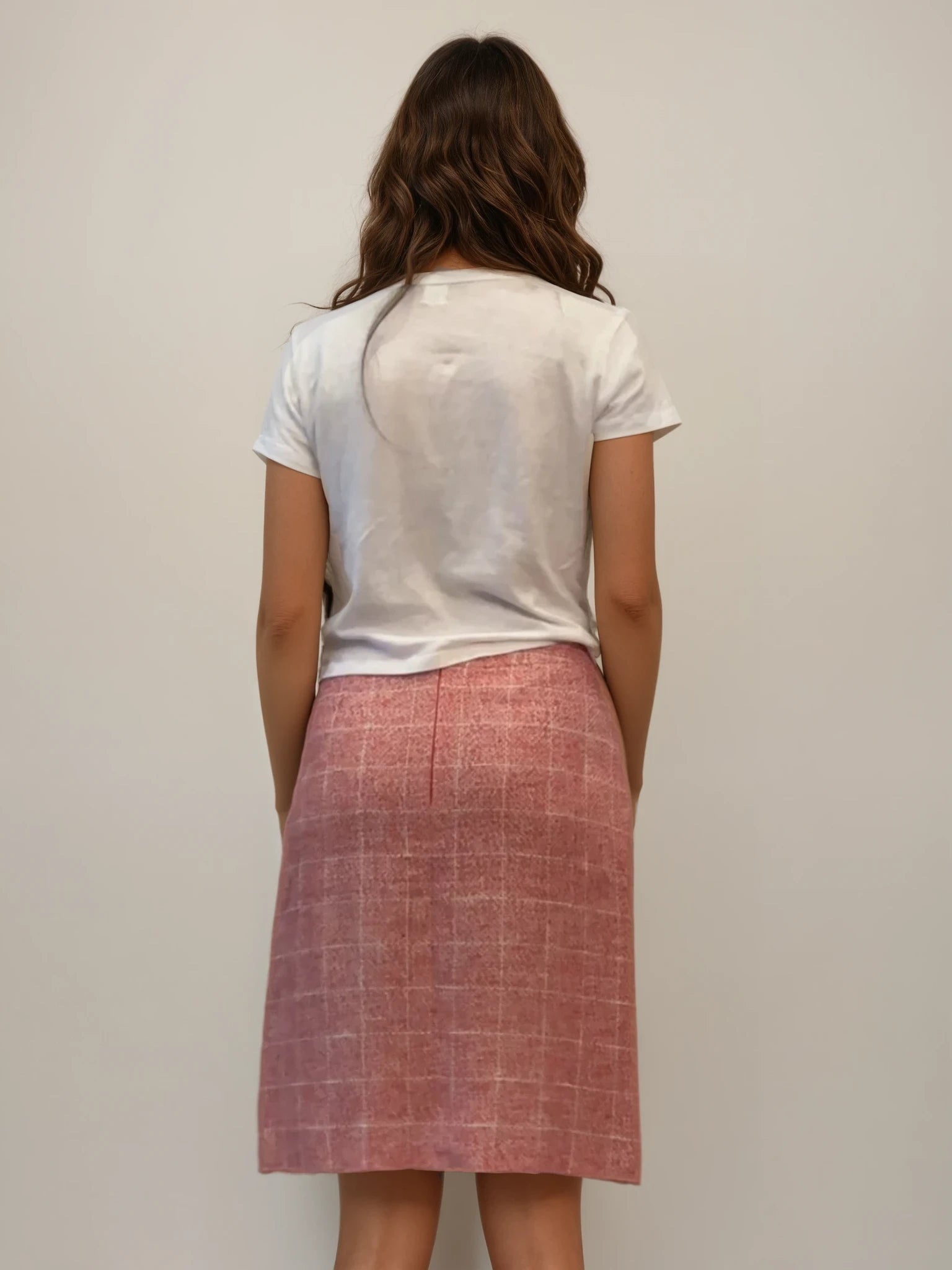 Chanel Red Tweed Skirt