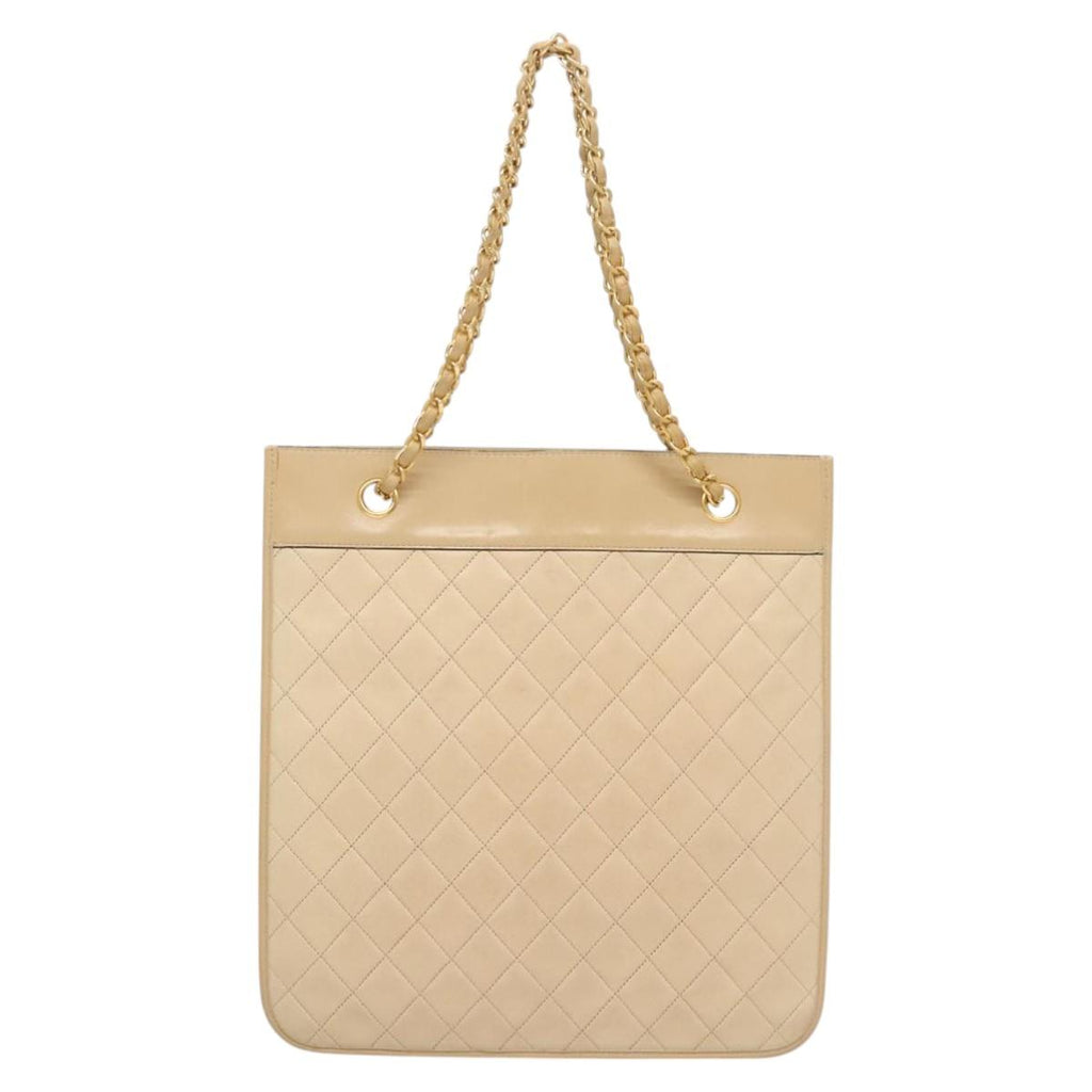 Chanel Quilted Tan Handbag