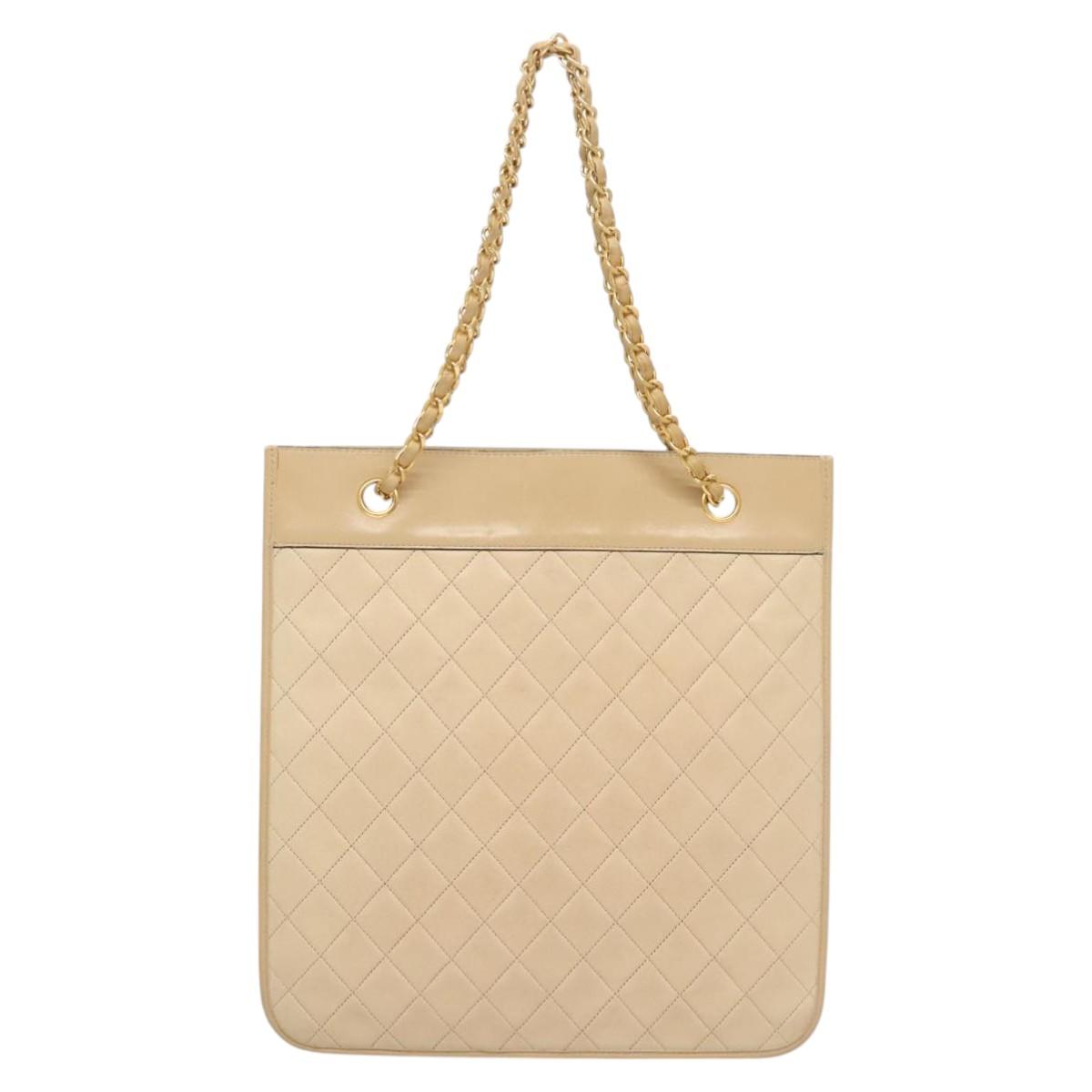Chanel Quilted Tan Handbag