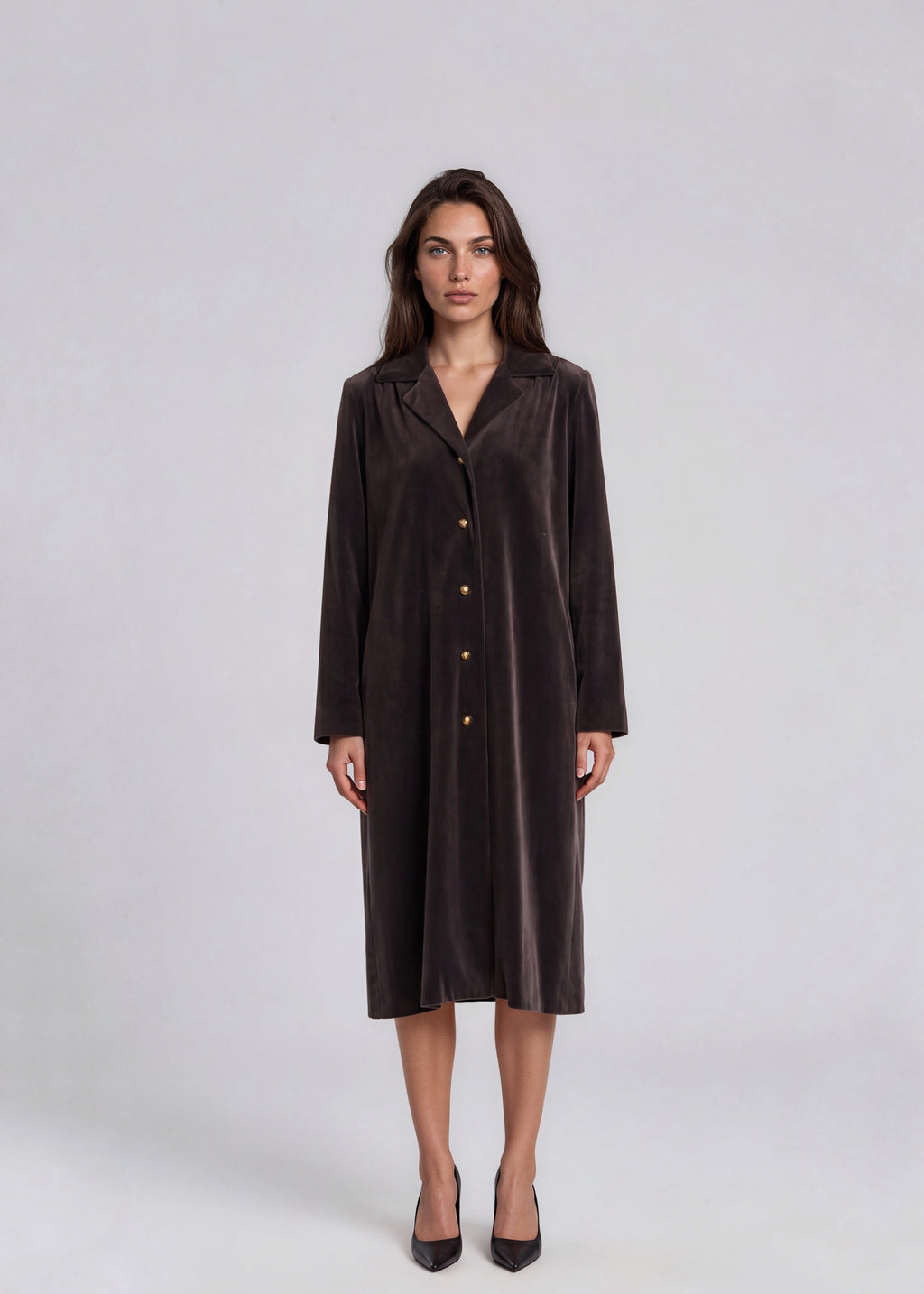 Chanel Brown Velvet Coat