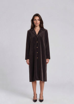 Chanel Brown Velvet Coat