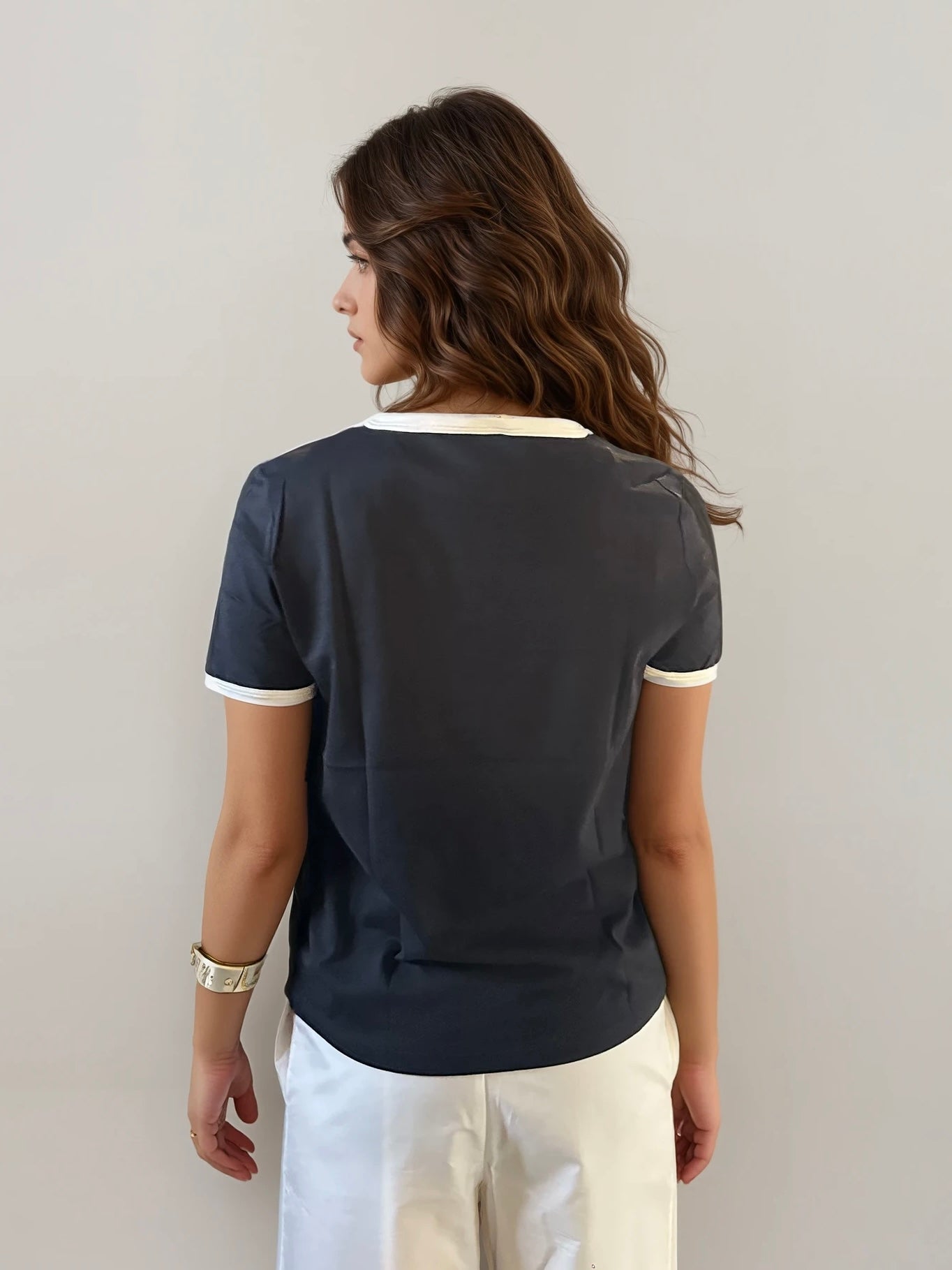 Celine Black Logo Tee