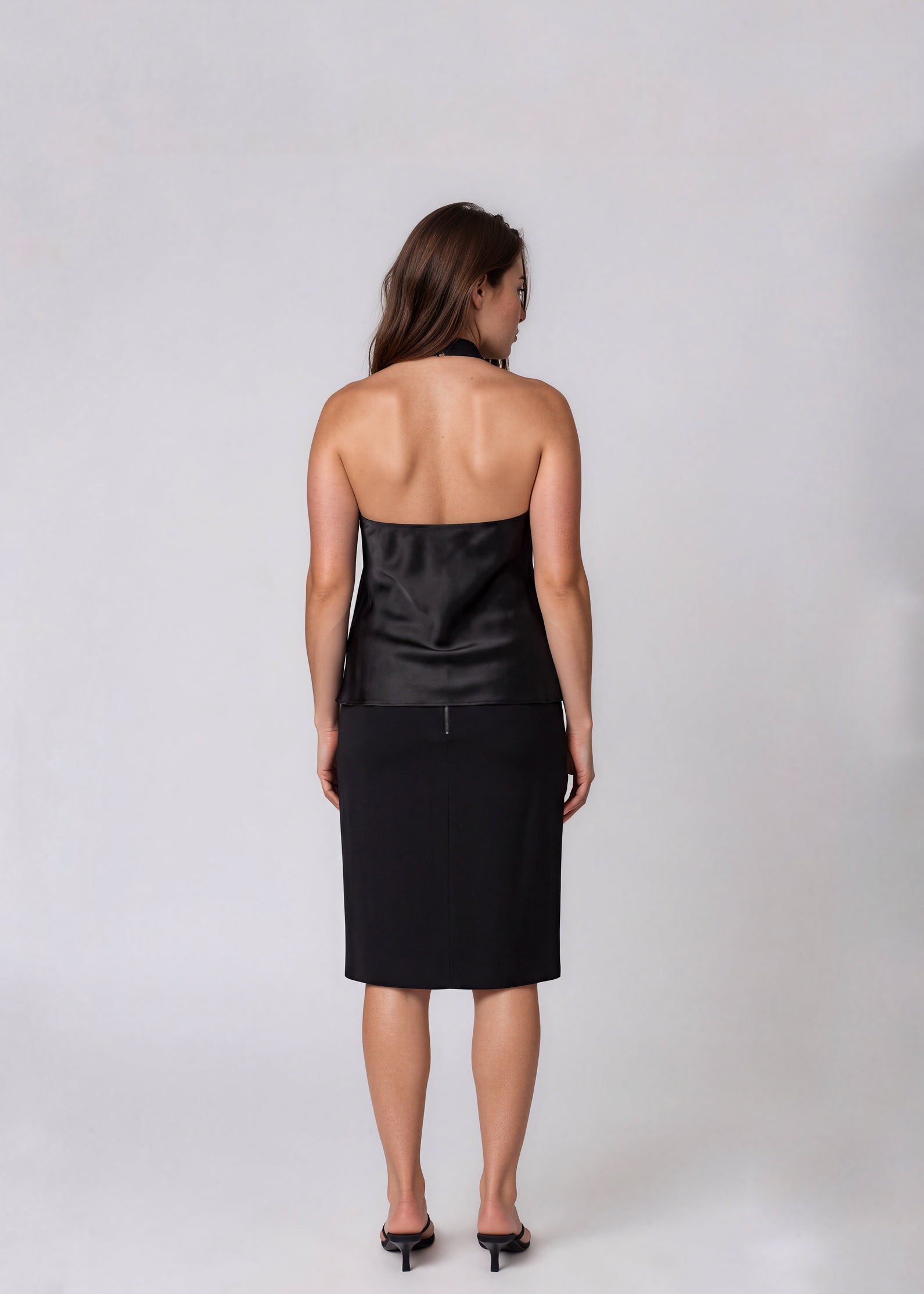 Celine Black Chain Midi Skirt