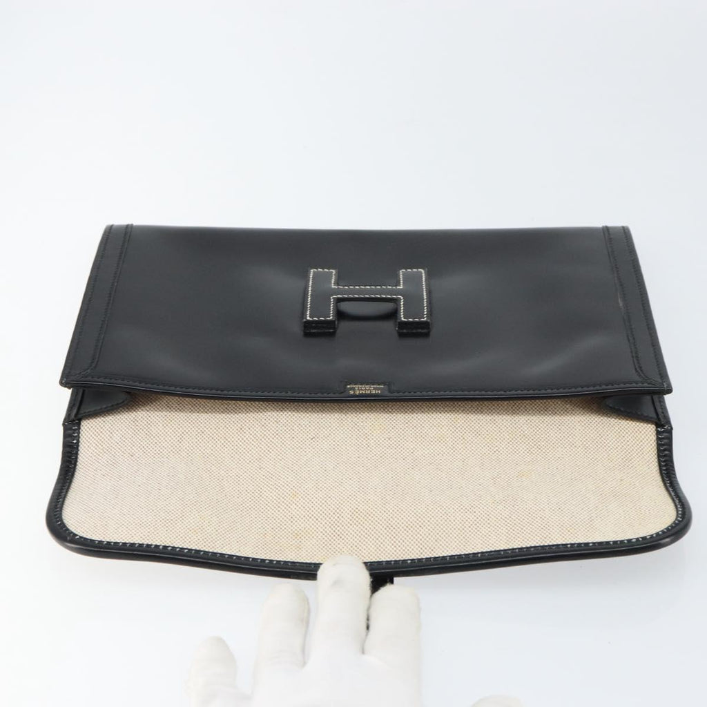Hermes Black Clutch