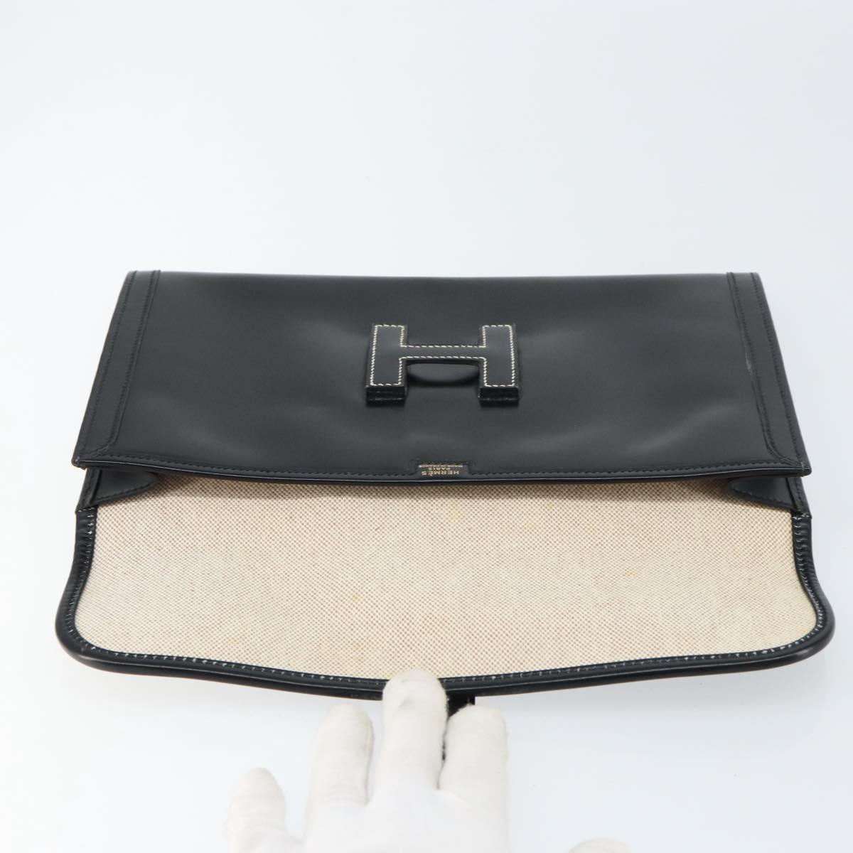 Hermes Black Clutch
