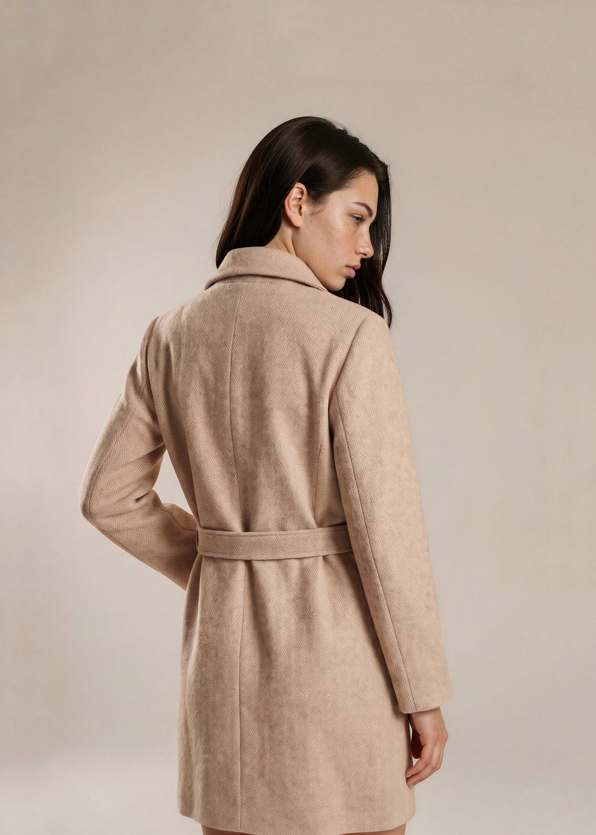 Jil Sander Tan Belted Coat