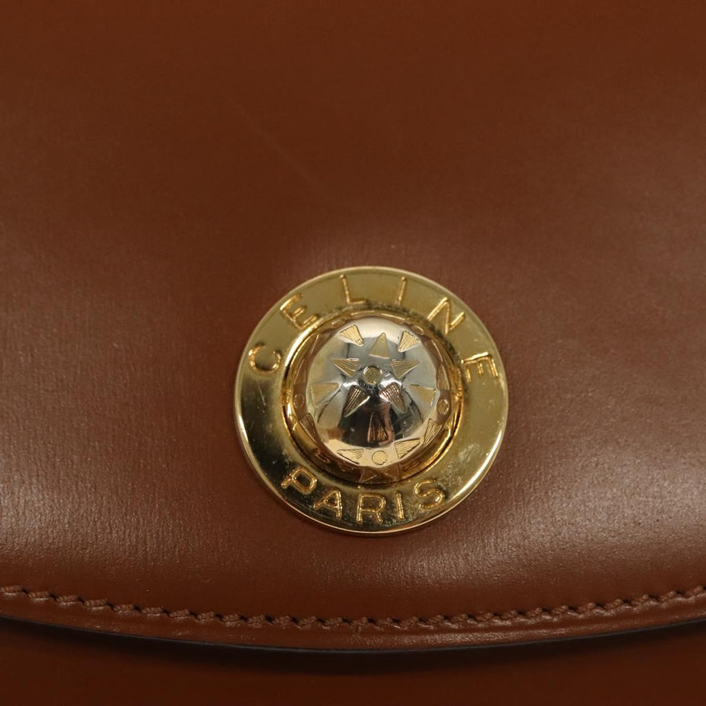 Celine Brown Chain Leather Handbag