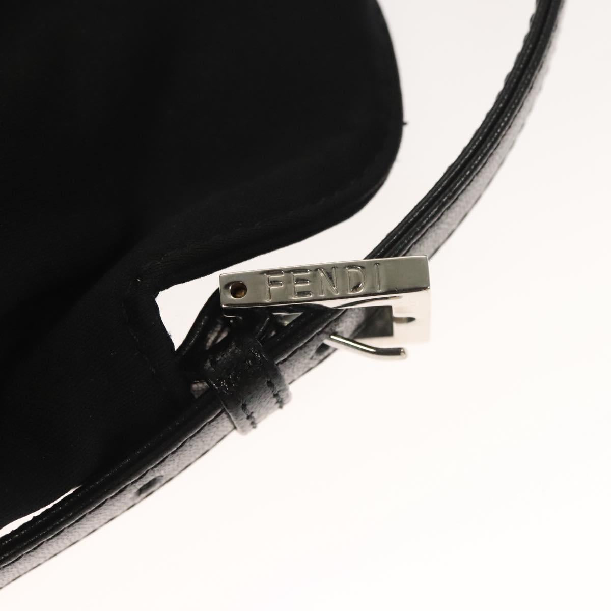 Fendi Black Rounded Baguette