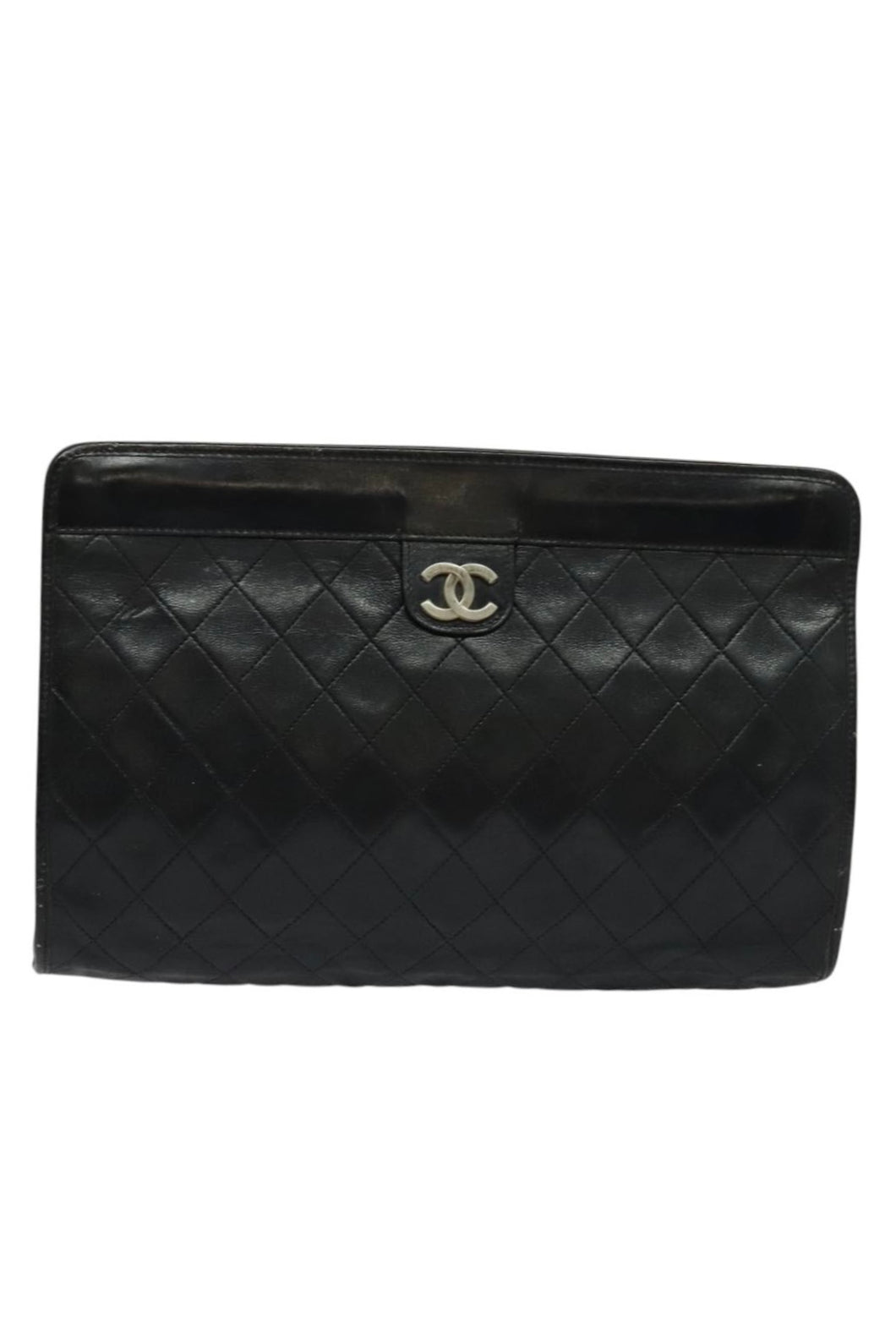 Chanel Black Leather Clutch